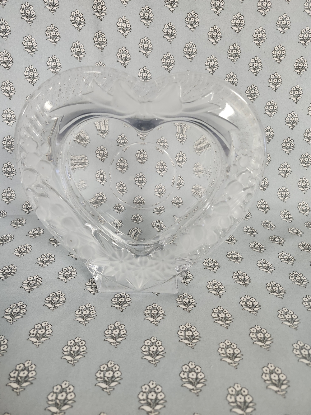 Clear Heart-Shaped Glass Dish
